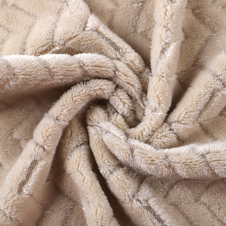 Jacquard flanell sammet tyg